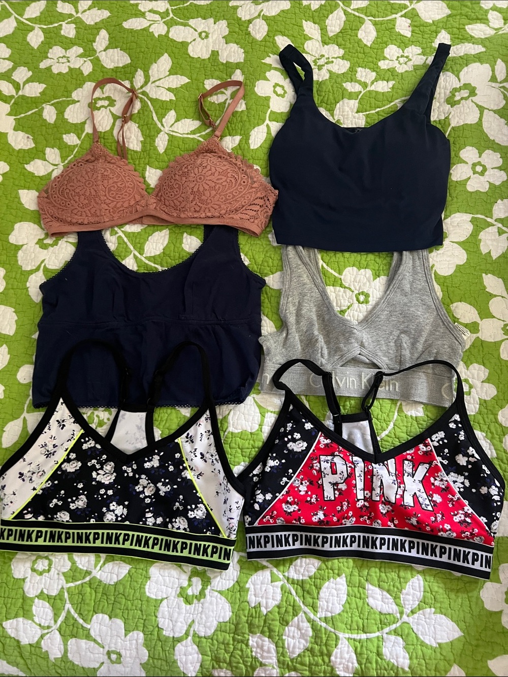 Bundle of Aerie, Pink, & Calvin Klein Bras